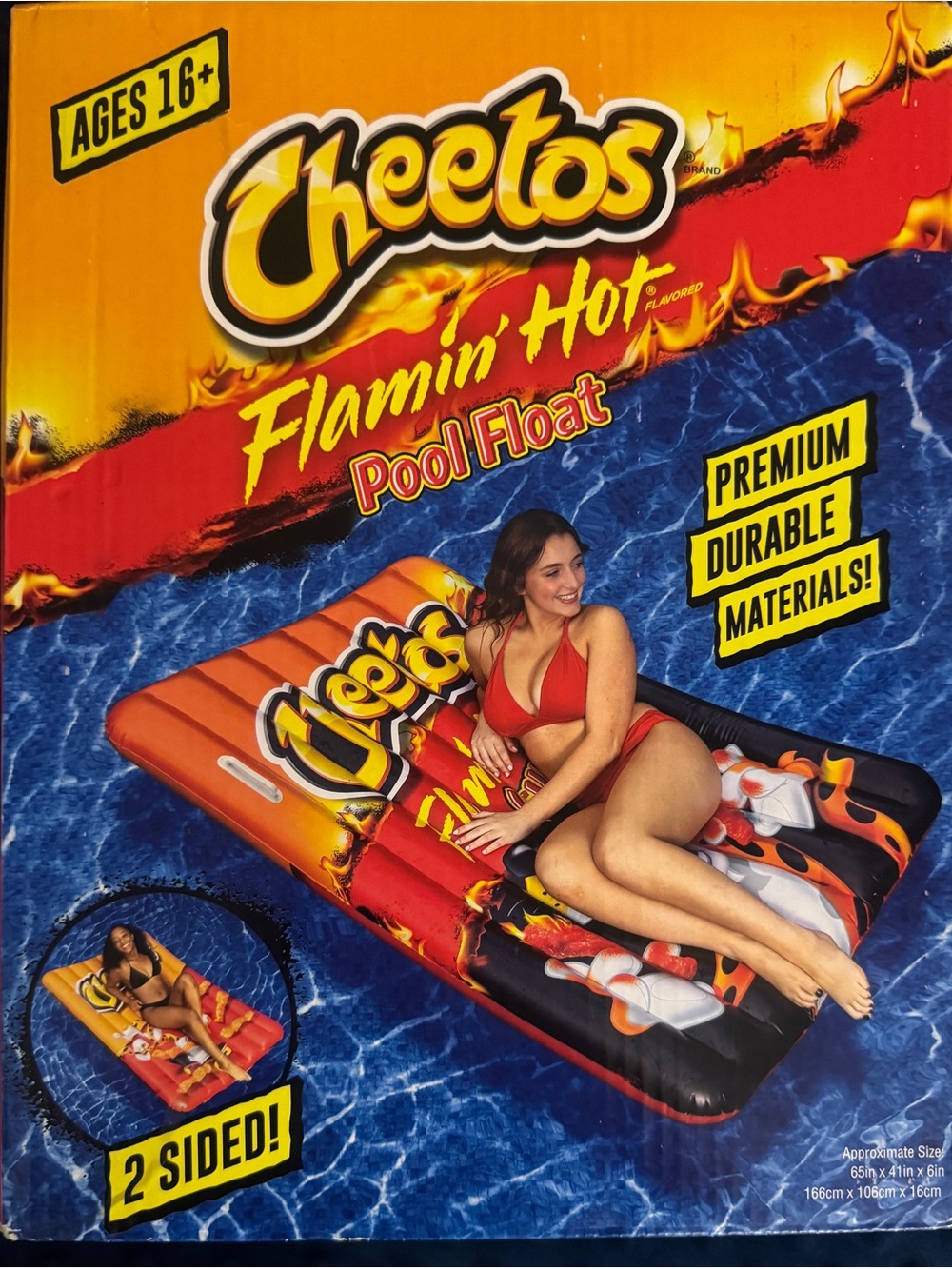 Cheetos Flamin' Hot Pool Float - Orange / Black